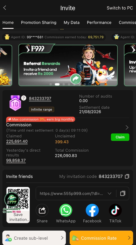 P999 Game Referral